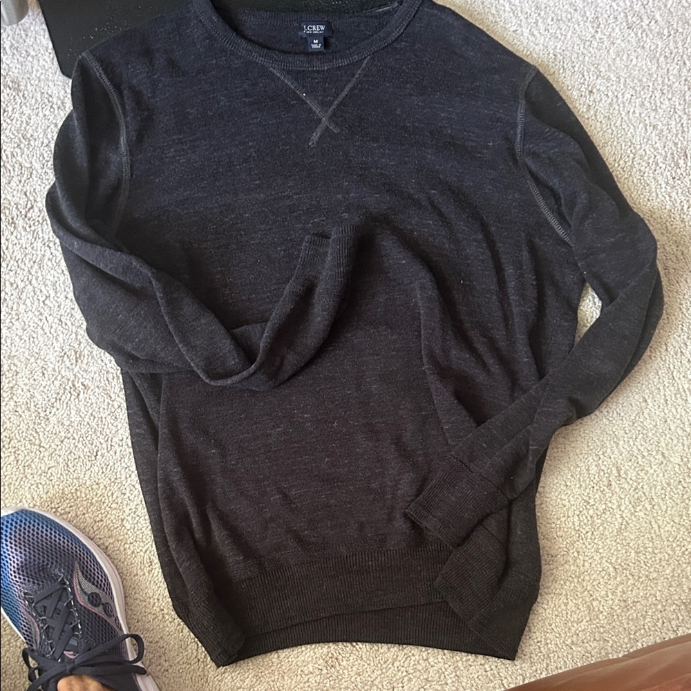 J. Crew Men's Charcoal Crewneck Sweater